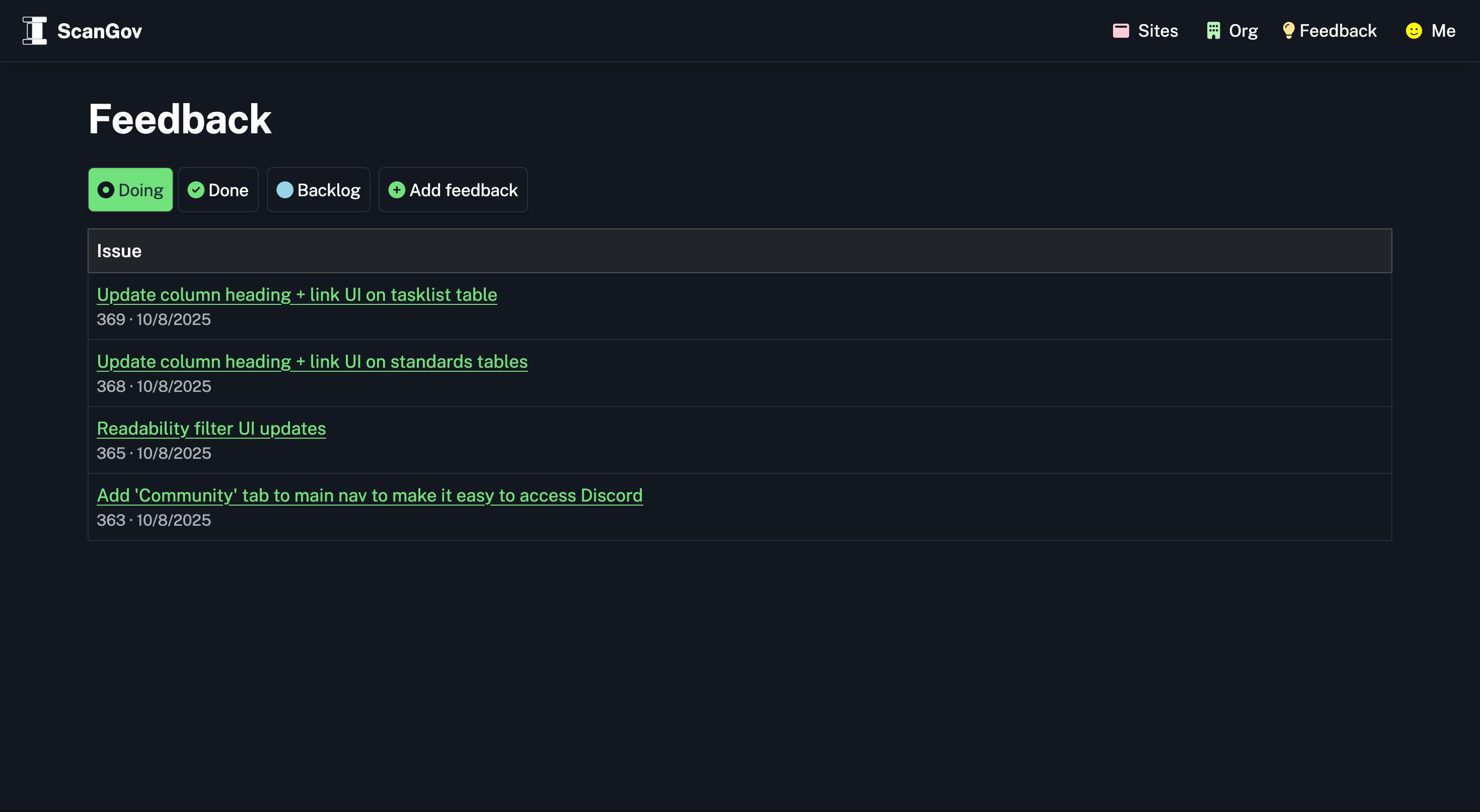 Feedback